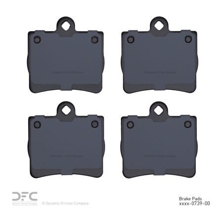 Dynamic Friction Co DFC 3000 Semi-Metallic Brake Pads - 1311-0739-00